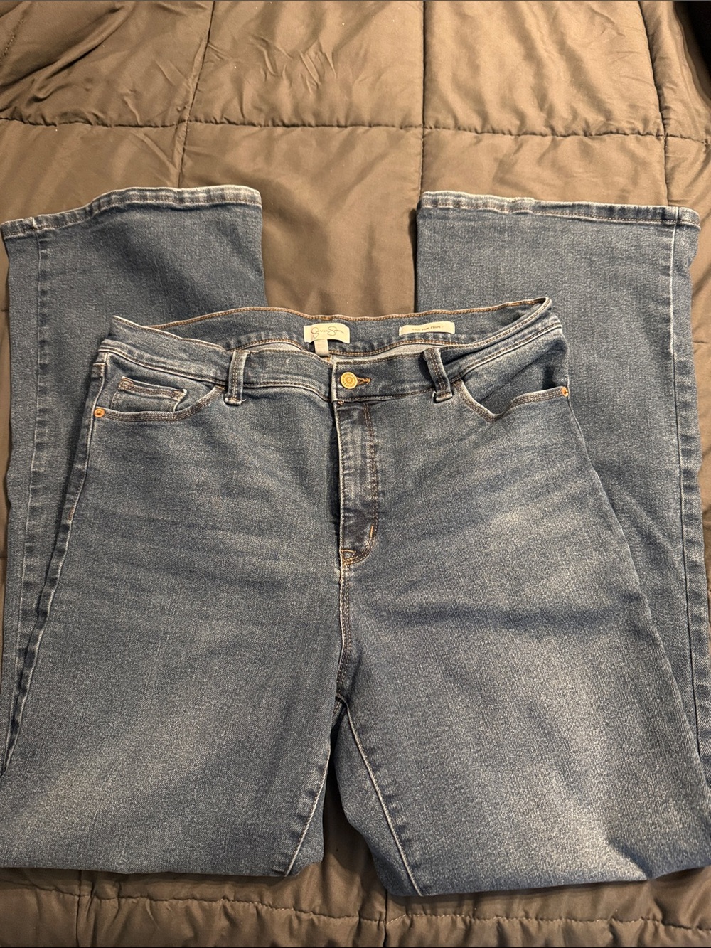 Jessica Simpson High Rise Flare Leg Light Blue Denim Jeans